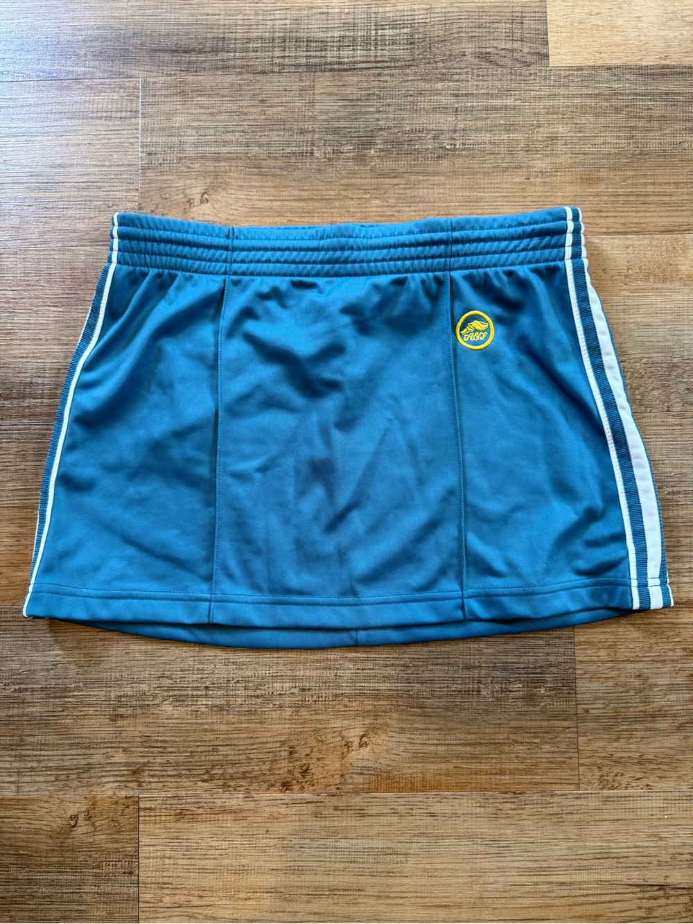 ⭐️Vintage Y2K⭐️Abercrombie & Fitch Teal Mini Skirt with White Stripe Size S